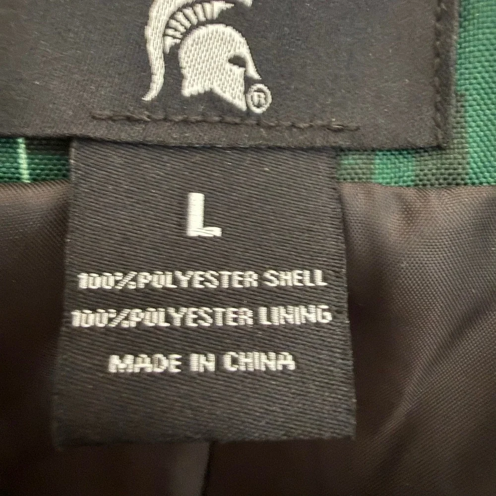 Michigan State Spartans Mens Green MSU All Over Print Blazer Sport Coat Large